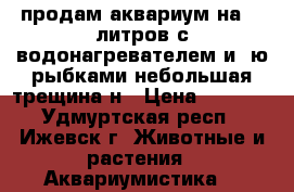 продам аквариум на 80 литров с водонагревателем и 7ю рыбками небольшая трещина н › Цена ­ 2 000 - Удмуртская респ., Ижевск г. Животные и растения » Аквариумистика   